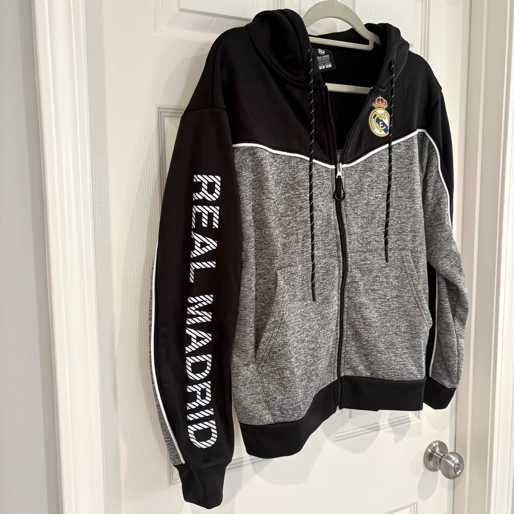 Icon Sports Real Madrid Soccer  Full Zip Hoodie Sweatshirt Jacket Men Sz S NWOT - Picture 6 of 16